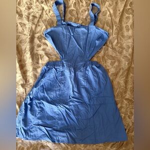 Forever 21 Light Blue Gathered Waist Dress
